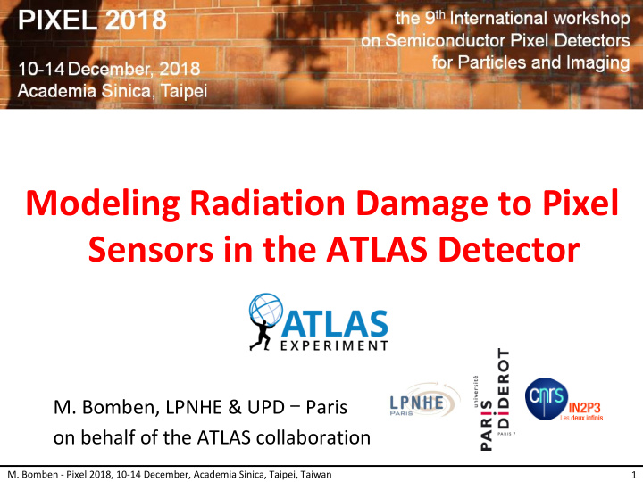 modeling radiation damage to pixel sensors in the atlas