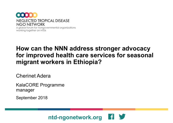 how can the nnn address stronger advocacy for improved