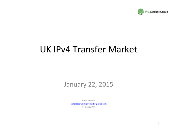 uk ipv4 transfer market