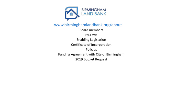 birminghamlandbank org about