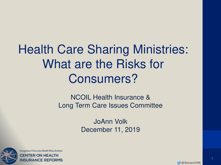 health care sharing ministries