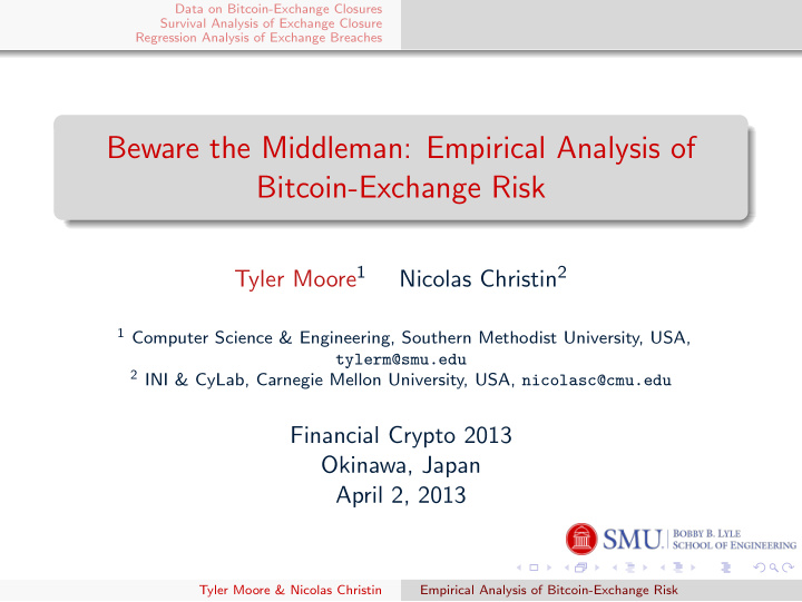 beware the middleman empirical analysis of bitcoin