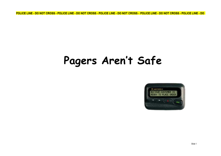 pagers aren t safe