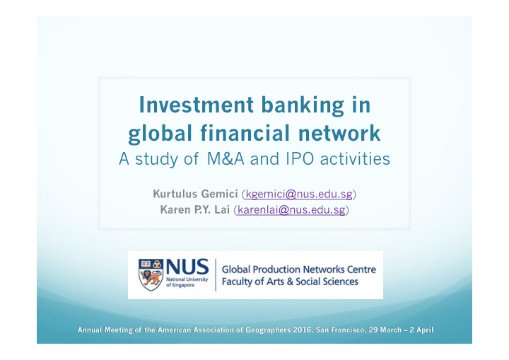 global financial network