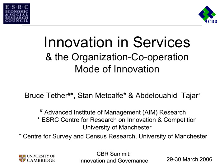 innovation in services