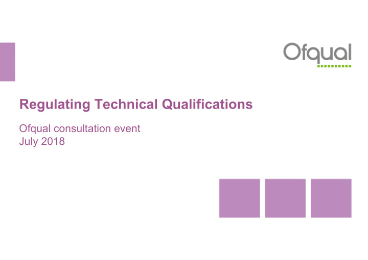 regulating technical qualifications