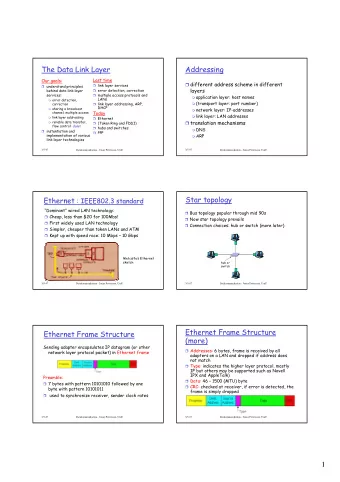 1  Unreliable, connectionless service  Ethernet uses CSMA/CD  Connectionless: No handshaking