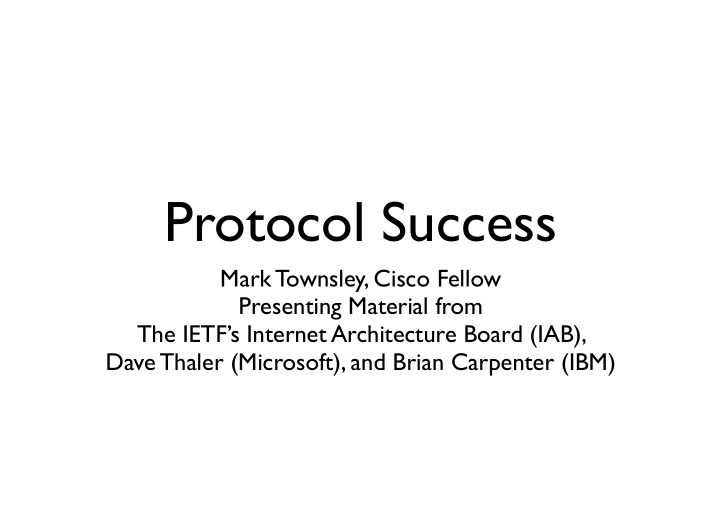 protocol success