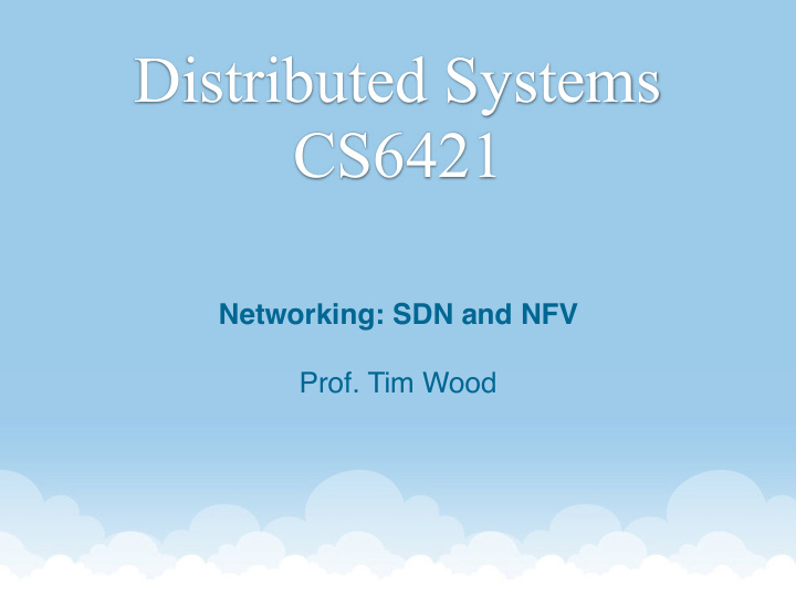 distributed systems cs6421