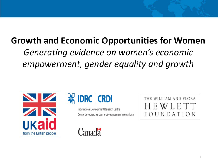 growth and economic opportunities for women generating