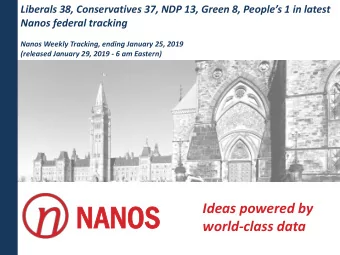 NANO  ANOS  Ideas powered by  world-class data  At a  a glance  Play with the data at the