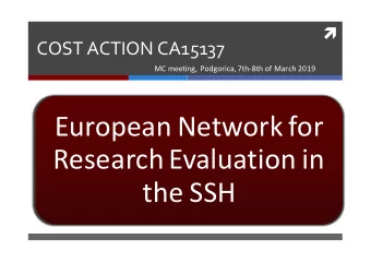 European Network for  Research Evaluation in  the SSH SIG_Gender&amp;Geopolitics (GG) J  Title: