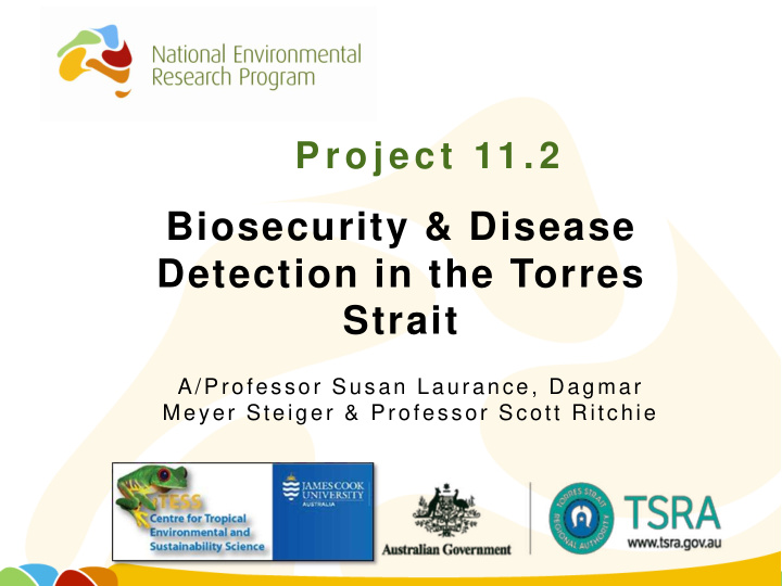 biosecurity amp disease detection in the torres strait