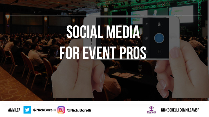 social media for event pros