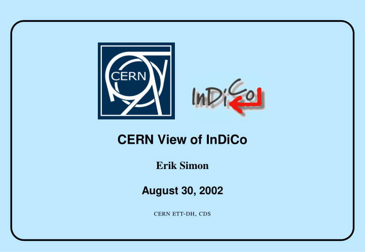 cern view of indico