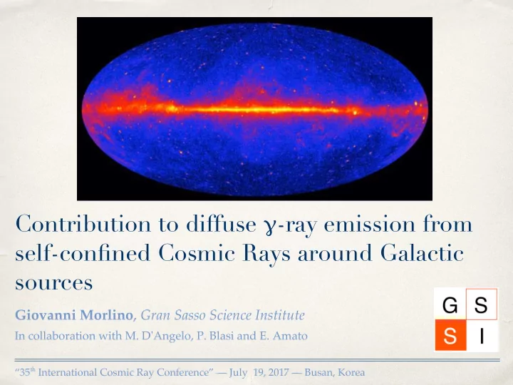 contribution to diffuse ray emission from self confned