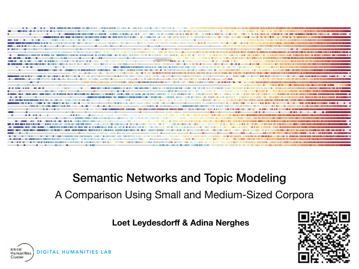 semantic networks and topic modeling
