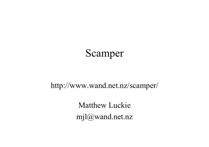 scamper