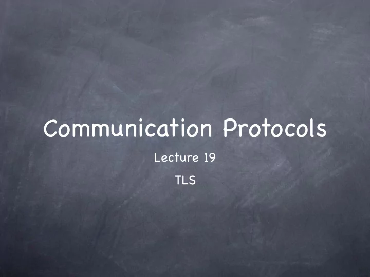 communication protocols