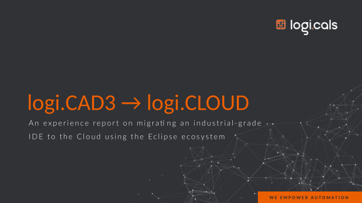 logi cad3 logi cloud