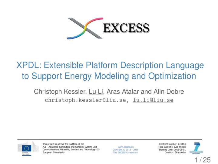 xpdl extensible platform description language to support