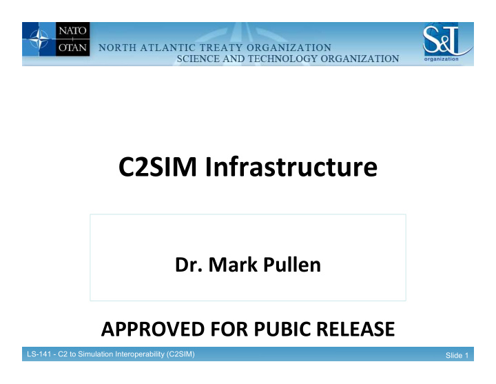 c2sim infrastructure