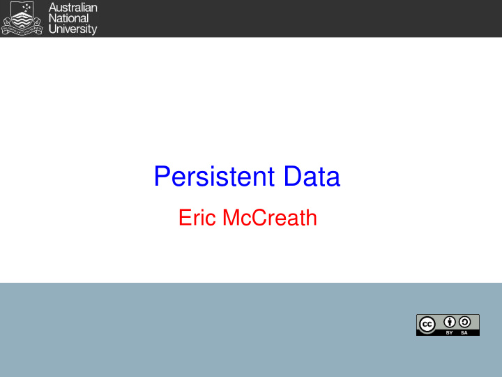 persistent data