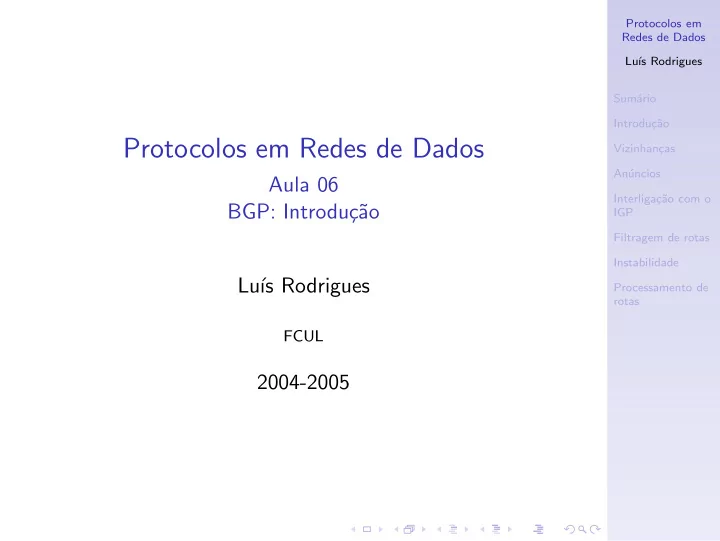 protocolos em redes de dados