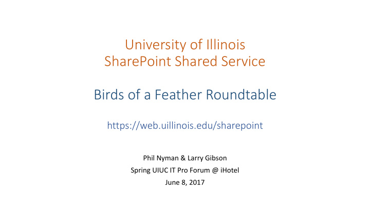 university of illinois sharepoint shared service birds of