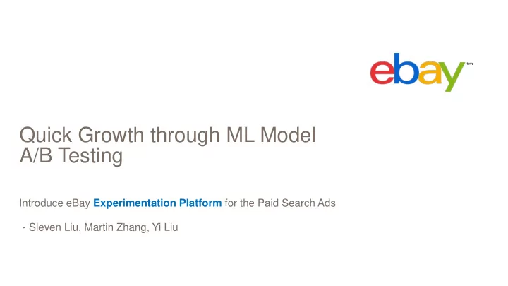 quick growth through ml model