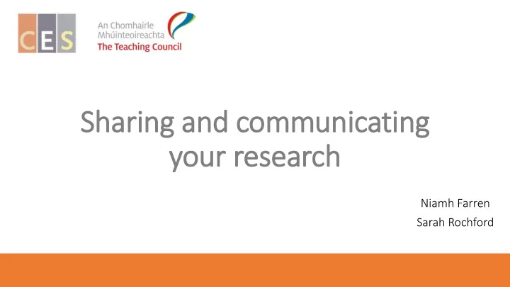 sharing and communicating