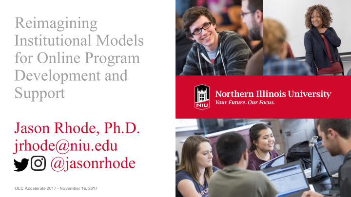 reimagining institutional models for online program
