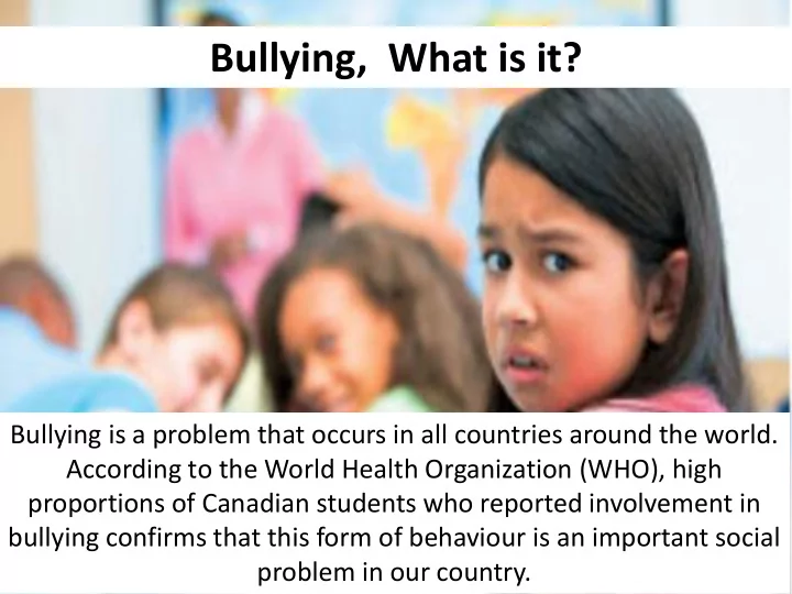 bullying what is it