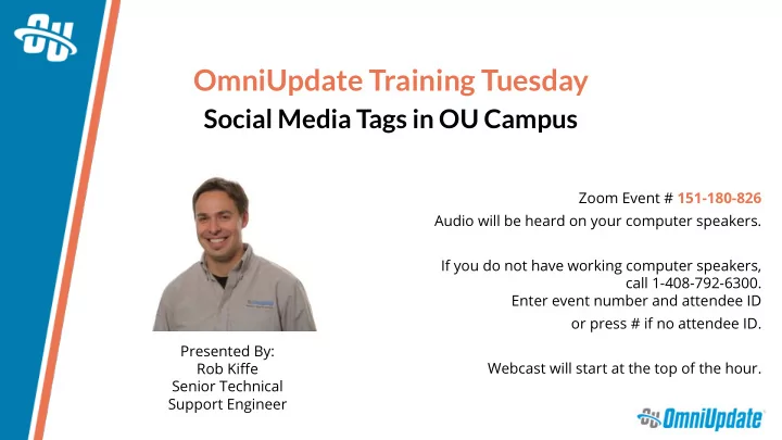 omniupdate training tuesday