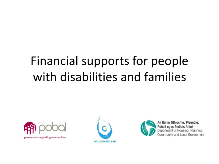 with disabilities and families