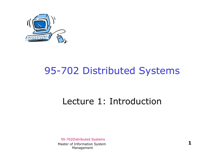 95 702 distributed systems