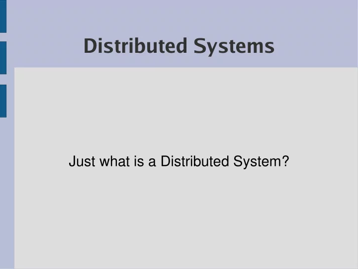distributed systems