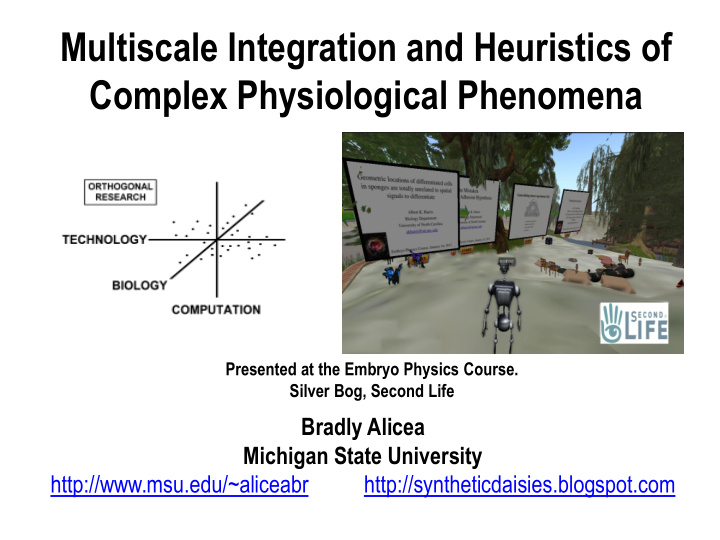 complex physiological phenomena