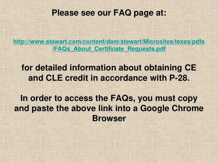 please see our faq page at