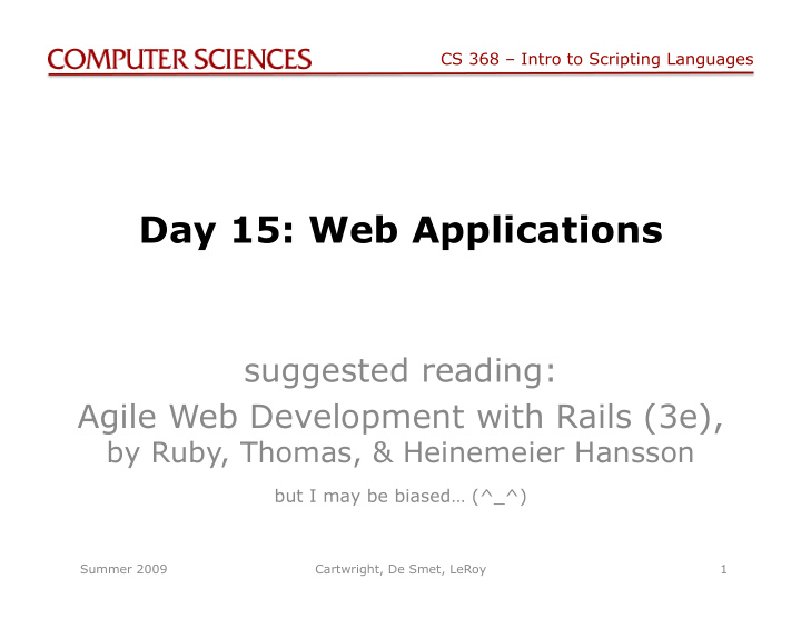 day 15 web applications
