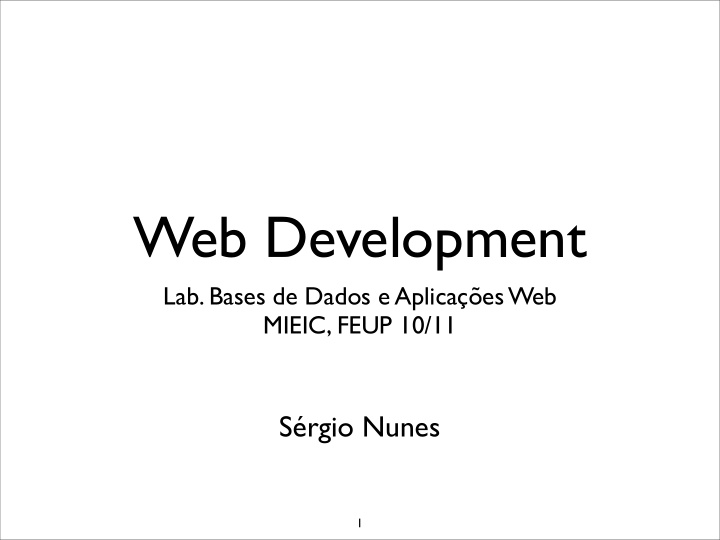 web development