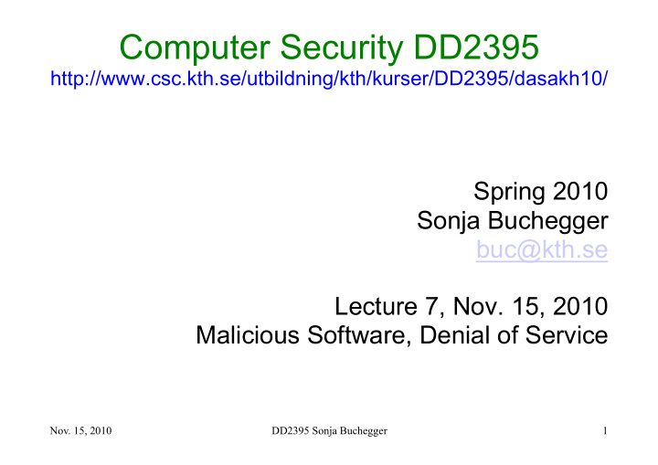 computer security dd2395