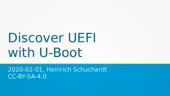 Discover UEFI  with U-Boot  2020-02-01, Heinrich Schuchardt  CC-BY-SA-4.0  About Me