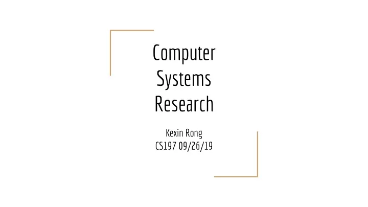 computer systems research