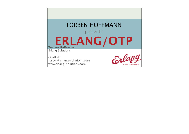 erlang otp