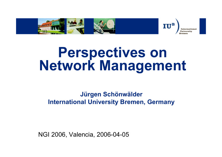 perspectives on network management