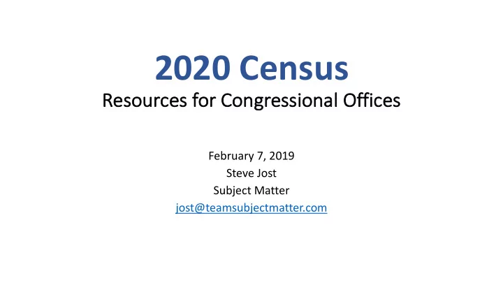 2020 census