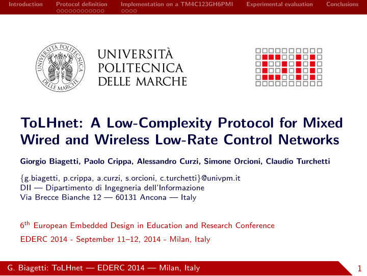 tolhnet a low complexity protocol for mixed wired and