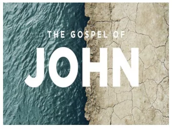 Jesus finds Philip  Nathanael under a fig tree  Christ changes water to wine  APPLICATION 1.