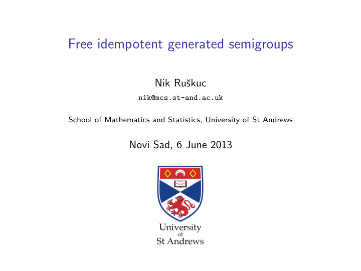 free idempotent generated semigroups